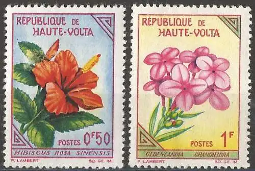 Obervolta 1963 - Mi 120/21 - YT 113/14 - Blumen - MNH**