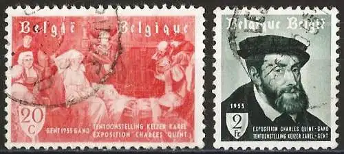 Belgien 1955 - Mi 1013 y 1014 - YT 964 y 965 - Charles Quint Ausstellung