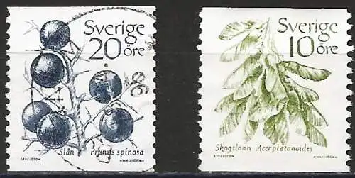 Schweden 1983 - Mi 1220 y 1222 - YT 1208 & 1210 - Wilde Früchte