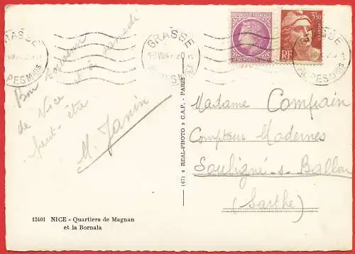 [Ansichtskarte] Frankreich ( Alpes Maritimes  06 ) Nizza : Die Viertelen Magnan und Bornala. 