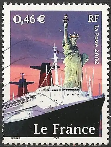 Frankreich 2002 - Mi 3610 - YT 3473 - Ozeandampfer " France "