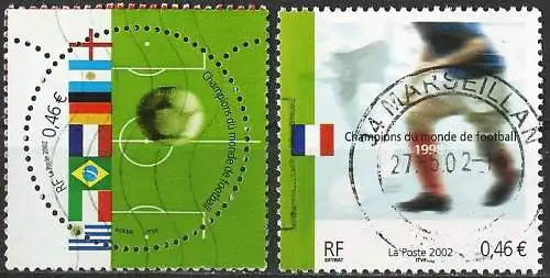 Frankreich 2002 - Mi 3620/21 - YT 3483/84 - Fußballweltmeisterschaften 1998