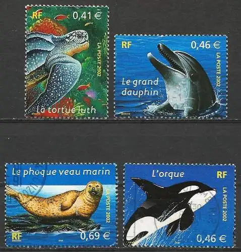 Frankreich 2002 - Mi 3622/25 - YT 3485/88 - Meeresfauna - komplette Serie