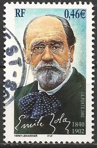 Frankreich 2002 - Mi 3661 - YT 3524 - Emile Zola,  Schriftsteller