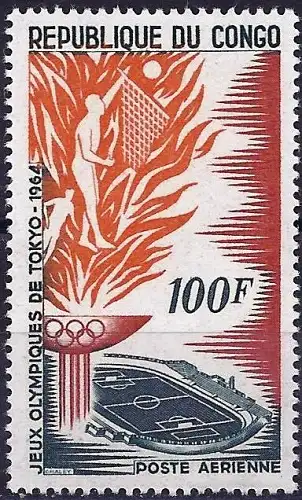 Congo (Braz) 1964 - Mi 54 - YT Pa 23 - Olympische Spiele von Tokio - MNH**