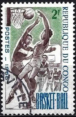 Congo (Braz) 1966 - Mi 97 - YT 191 - Sport : Basketball