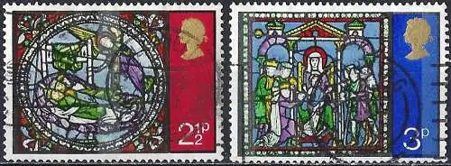 Großbritannien 1971 - Mi 587/88 - YT 650/51 - Weihnachten - Glasmalerei