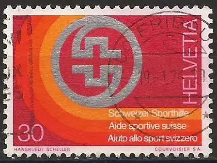 Schweiz 1974 - Mi 1040 - YT 966 - Abzeichen der Schweizer Sporthilfe