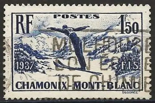 Frankreich 1937 - Mi 340 - YT 334 - Ski-Weltmeisterschaften in Chamonix