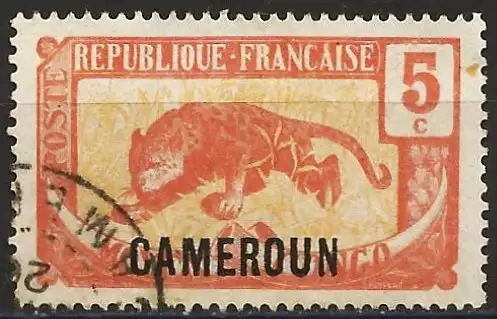 Kamerun 1921 - Mi 50 - YT 87 - Leoparden