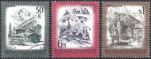 Österreich 1975 - Mi 1475/77 - YT 1303/05 - Landschaften 