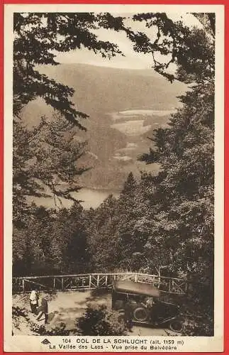 [Ansichtskarte] Frankreich ( Vosges- 88 ) Der Schluchtpass : Das Tal der Seen. 