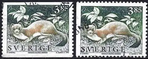 Schweden 1996 - Mi 1927 A & D - YT 1907A - Fauna : Hermelin