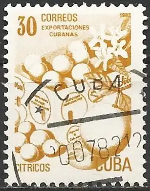 Cuba 1982 - Mi 2640 - YT 2343 - Exporte : Zitronen