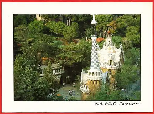 [Ansichtskarte] Spanien - Barcelona : Der Park Güell  von Antoni Gaudi. 