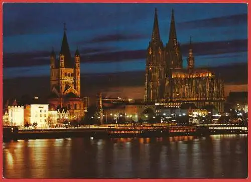 [Ansichtskarte] Deutschland - Köln : Der Dom, Nachtansicht. 