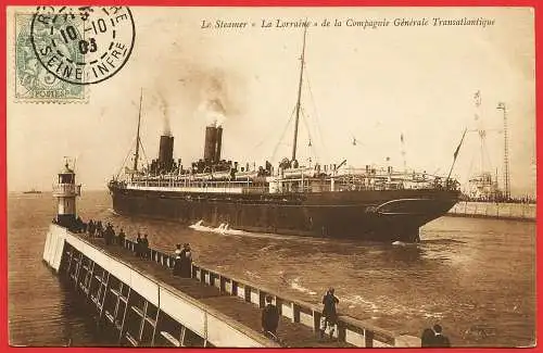 [Ansichtskarte] Passagierschiff " La Lorraine ". 