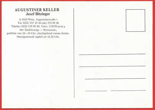 [Ansichtskarte] Österreich - Wien : Restaurant " Augustinerkeller ". 