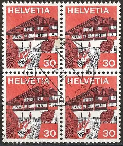 Schweiz 1973 - Mi 1007 - YT 937 - Erlenbach in Simmental (  4er Block )