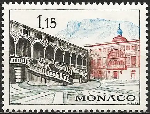 Monaco 1969 - Mi 936 - YT 776 - Innenhof im Fürstenpalast - MNH**