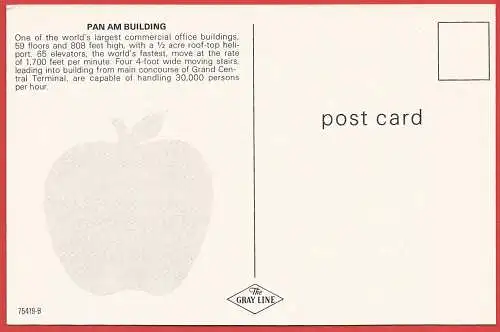 [Ansichtskarte] Vereinigte Staaten - New York : Gebäude von Pan Am. 
