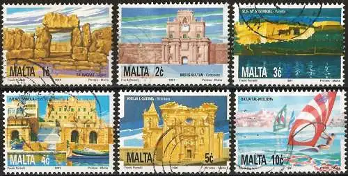 Malta 1991 - Mi 871/76 - YT 850/55 - Denkmäler und Landschaften