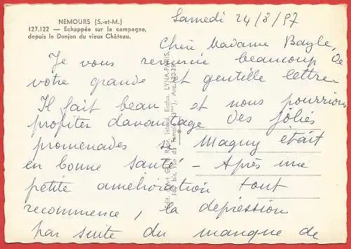 [Ansichtskarte] Frankreich - Seine-et-Marne ( 77 ) Nemours : Das Schloss. 