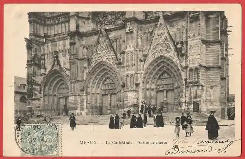 [Ansichtskarte] Frankreich - Seine-et-Marne ( 77 ) Meaux : Abschiedsmesse in der Kathedrale. 