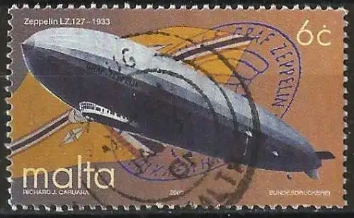 Malta 2000 - Mi 1130 - YT 1103 - Luftschiff Zeppelin LZ-127