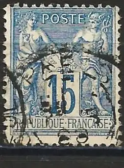 Frankreich 1878 - Mi 73a - YT 90 - Typ " Frieden und Handel “ 