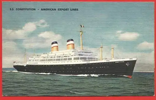 [Ansichtskarte] Ozeandampfer " S.S Constitution ". 