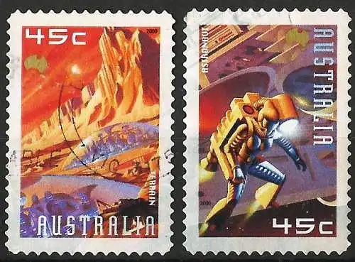 Australien 2000 - Mi 1995/96 BA - YT 1878/79 - Leben auf dem Mars