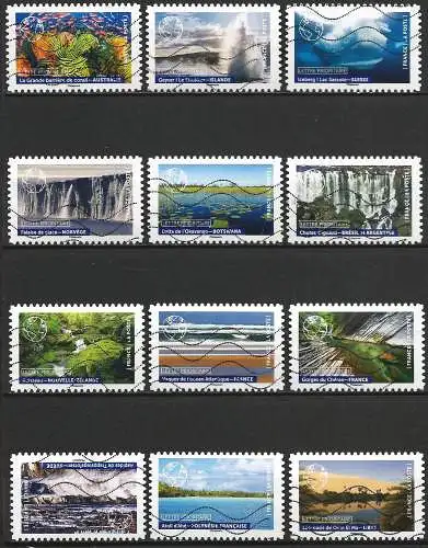 Frankreich 2022 – Mi 8097/8108 - YT Ad 2085/96 - Ansichten von unserem Planeten ( Komplette Serie )