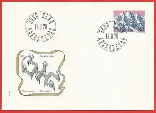 Schweiz 1970 - Mi 931 - YT 866 - Berg Piz Palü - FDC