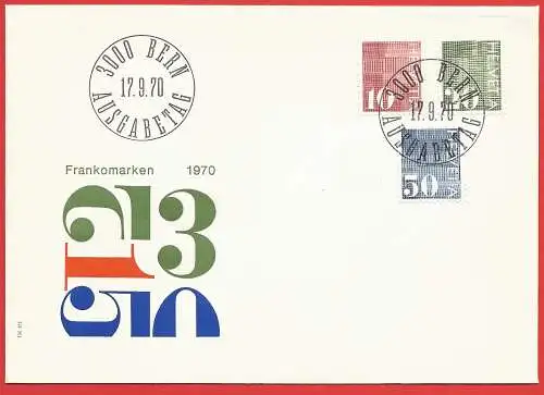 Schweiz 1970 - Mi 933/935 ya - YT 861/63 - FDC