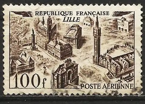 Frankreich 1949 - Mi 861 - YT Pa 24 - Lille - Luftpost