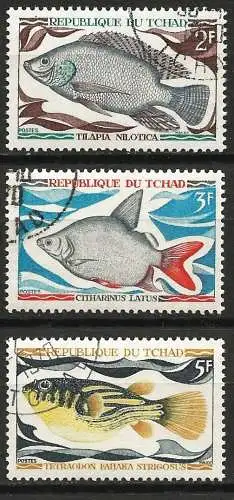 Tschad 1969 - Mi 282/84 - YT 216/18 - Fische