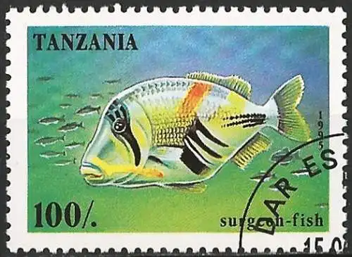 Tansania 1995 - Mi 2034 - YT 1853 - Fisch : Lagunendrückerfisch