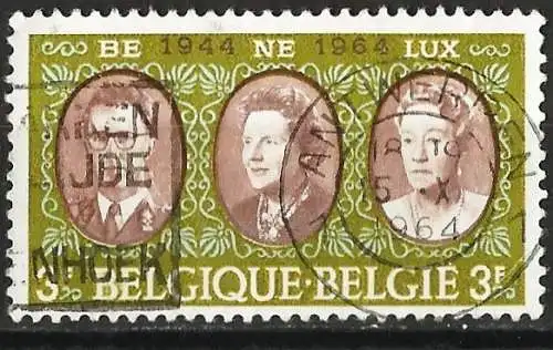 Belgien 1964 - Mi 1366 - YT 1306 - BENELUX : König Baudouin, Königin Juliana und Großherzogin Charlotte