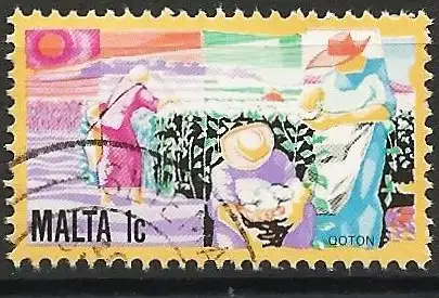 Malta 1981 - Mi 637 - YT 625 - Der Anbau von Baumwolle