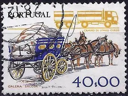 Portugal 1979 - Mi 1431 - YT 1411 - Entwicklung des Verkehrs: Bauernwagen und Lastkraftwagen