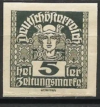 Österreich 1920 - Mi 295x - YT J38 - Briefmarke für Zeitungen