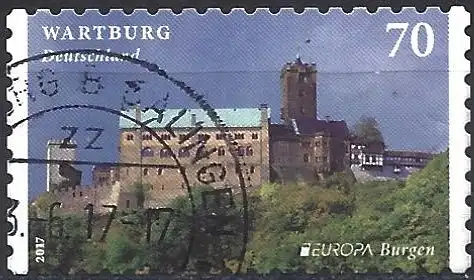 Deutschland BDR 2017 - Mi 3311 - YT 3095 A - Schloss von Wartburg ( Gezähnt 9¾ x 10 )