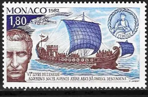 Monaco 1982 - Mi 1566 - YT 1357 - Römische Galeere - MNH**