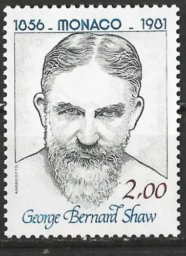Monaco 1981 - Mi 1492 - YT 1291 - Französischer Schriftsteller George Bernhard Shaw - MNH**