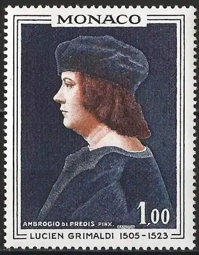 Monaco 1967 - Mi 877 - YT 735 - Lucien Grimaldi - MNH**