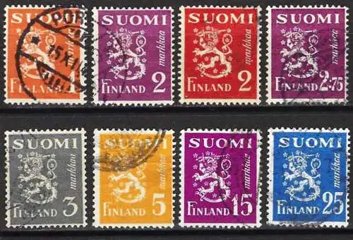 Finnland 1930... -  Wappen - Lot 8 Briefmarken