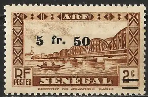 Senegal 1944 - Mi 227 - YT 192 - Die Brücke Faidherbe - MNH**