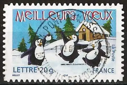 Frankreich 2005 – Mi 4020 - YT Ad 70 - Besten Wünsche - Pinguine