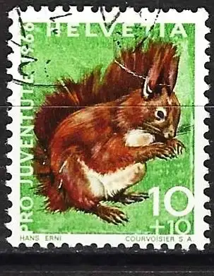 Schweiz 1966 - Mi 846 - YT 779 - Fauna : Eichhörnchen 
